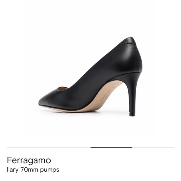 Salvatore Ferragamo Ilary 70MM Classic Black Heels - Picture 3 of 10